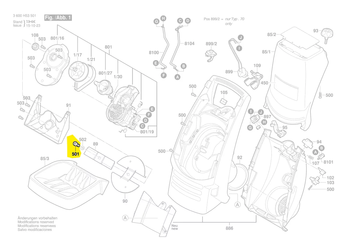 Vis couteau Axt Rapid 180, 200, 2000, 2200